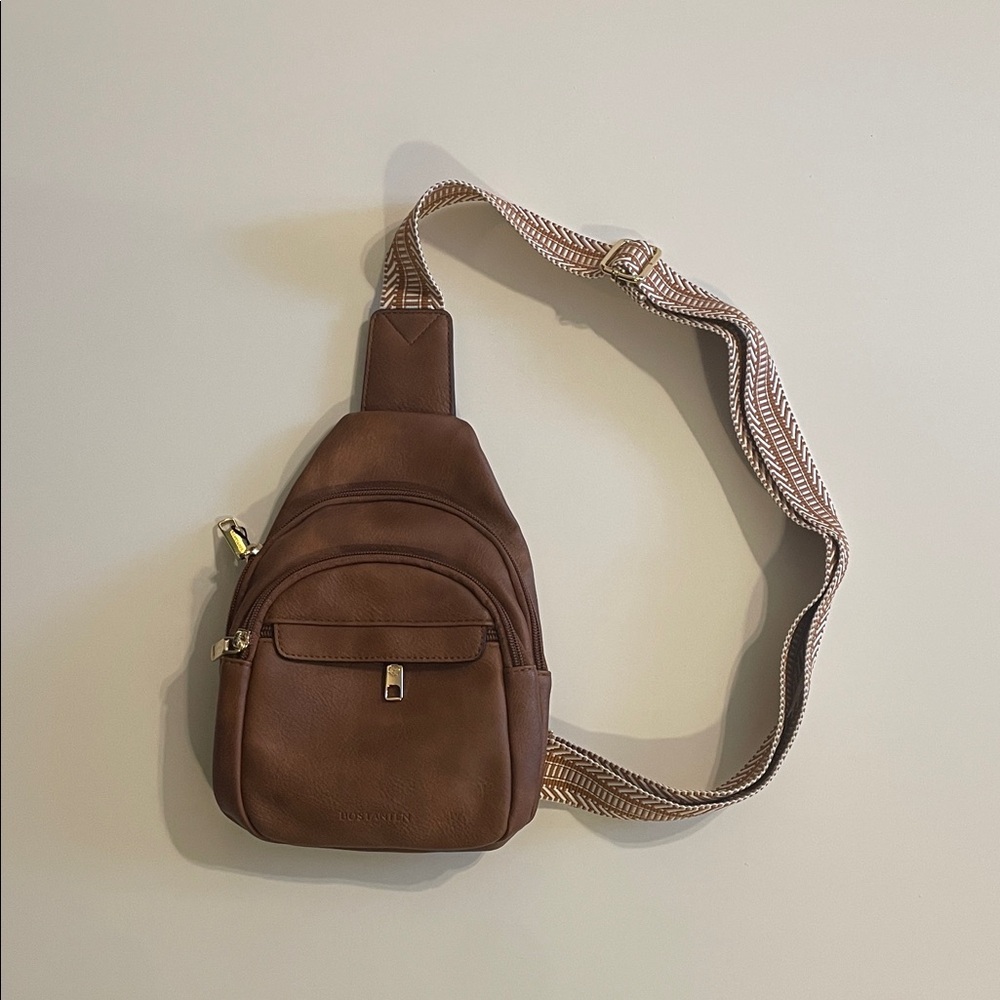 Brown Leather Crossbody Bag